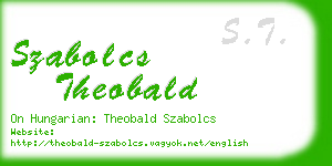 szabolcs theobald business card